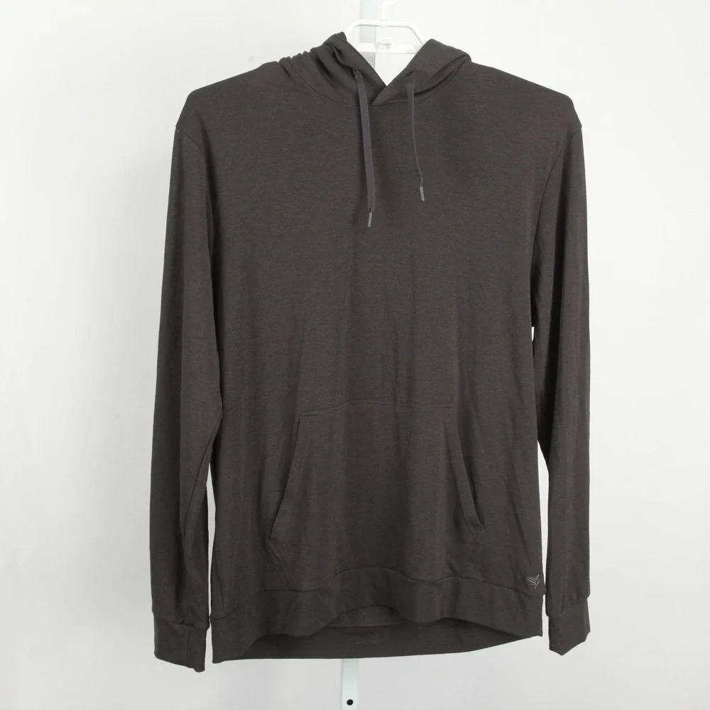 Cozy Earth Men's XL Premium Bamboo Viscose Pullover Hoodie Dark Gray